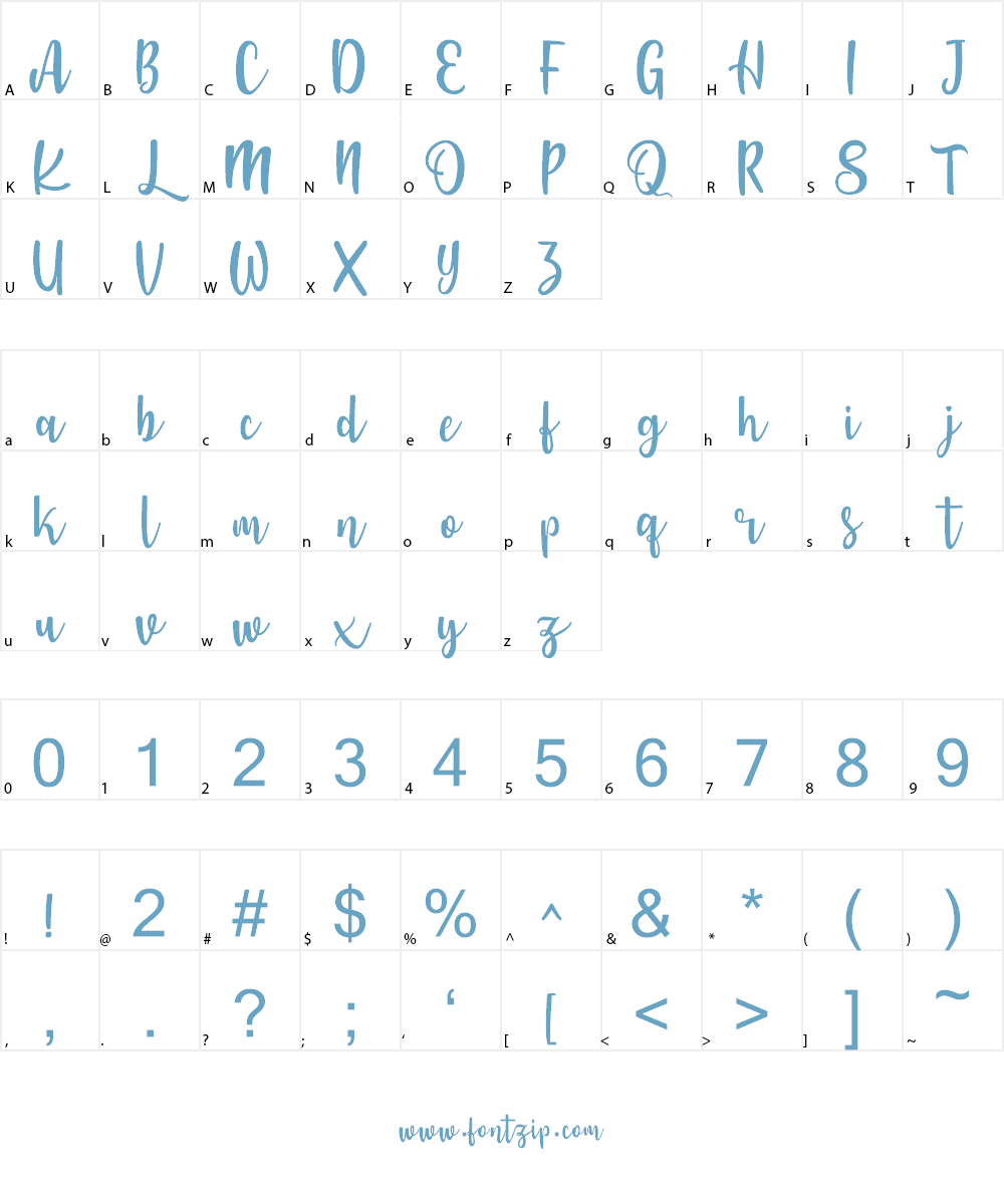 Langrish Script Font Character